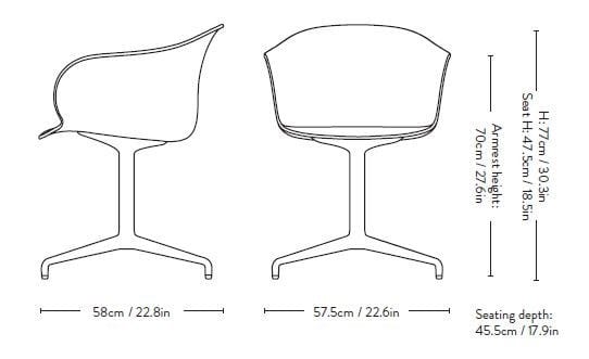Вращающееся кресло из полипропилена &Tradition ELEFY JH32 - JH34 ARCH-00144793 - Вид №2