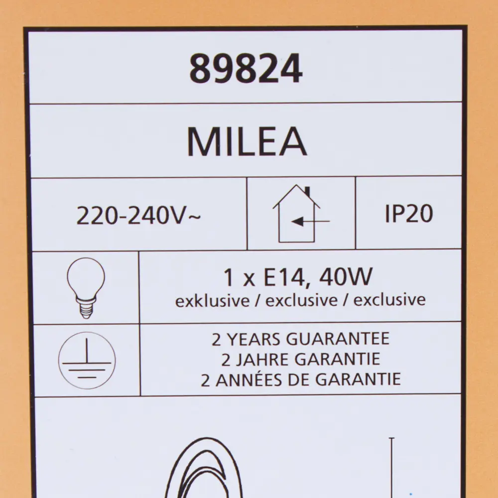 Бра «Milea» 1xE14x40 Вт 18711599 STLM-2071085 Eglo  - Вид №3