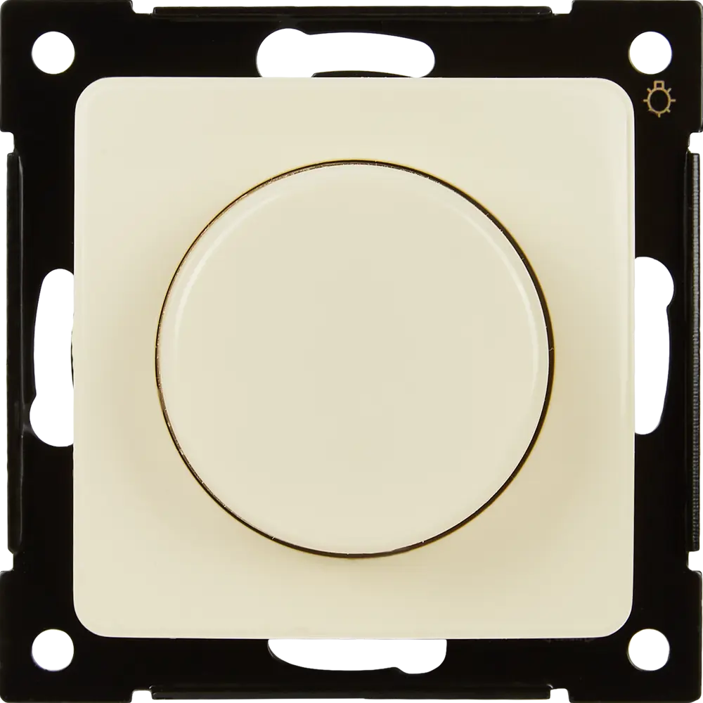 Диммер встраиваемый Hegel поворотно-нажимной цвет слоновая кость STLM-2119612