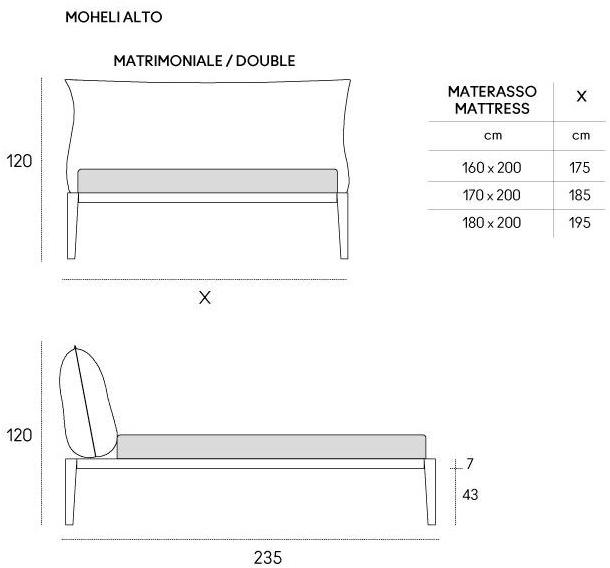 Casamania & Horm Двуспальная кровать из дерева дуба с мягким изголовьем Moheli sun-id-1420874 - Вид №4