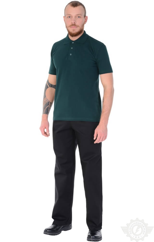 66397 Тенниска-поло зеленая  Одежда для салонов красоты  размер XXXL (56) Спецодежда  - Вид №8
