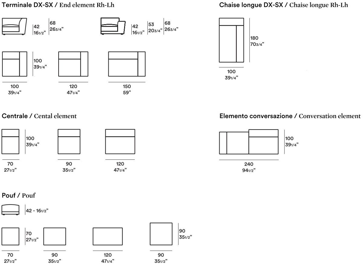 JESSE 5-местный модульный угловой диван в ткани Pashà Pasha sun-id-1502738 - Вид №3
