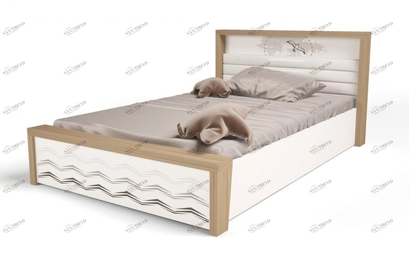 Кровать ABC-KING 160х90 №5MIX OCEAN №5 с под.мех (cream) 4631148107731