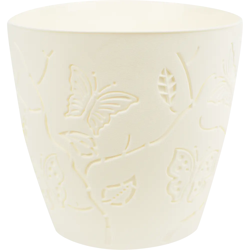 Горшок Plast Team Butterflies ø 225 мм 5.3 л молочный туман 84253352 STLM-2210931 Santreyd