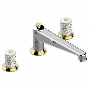 G2R-25SG Смеситель для ванны на 3 отверстия устанавливаемый на борту - излив СУПЕР ГОЛИАФ Thg-paris Frivole Хром-золото