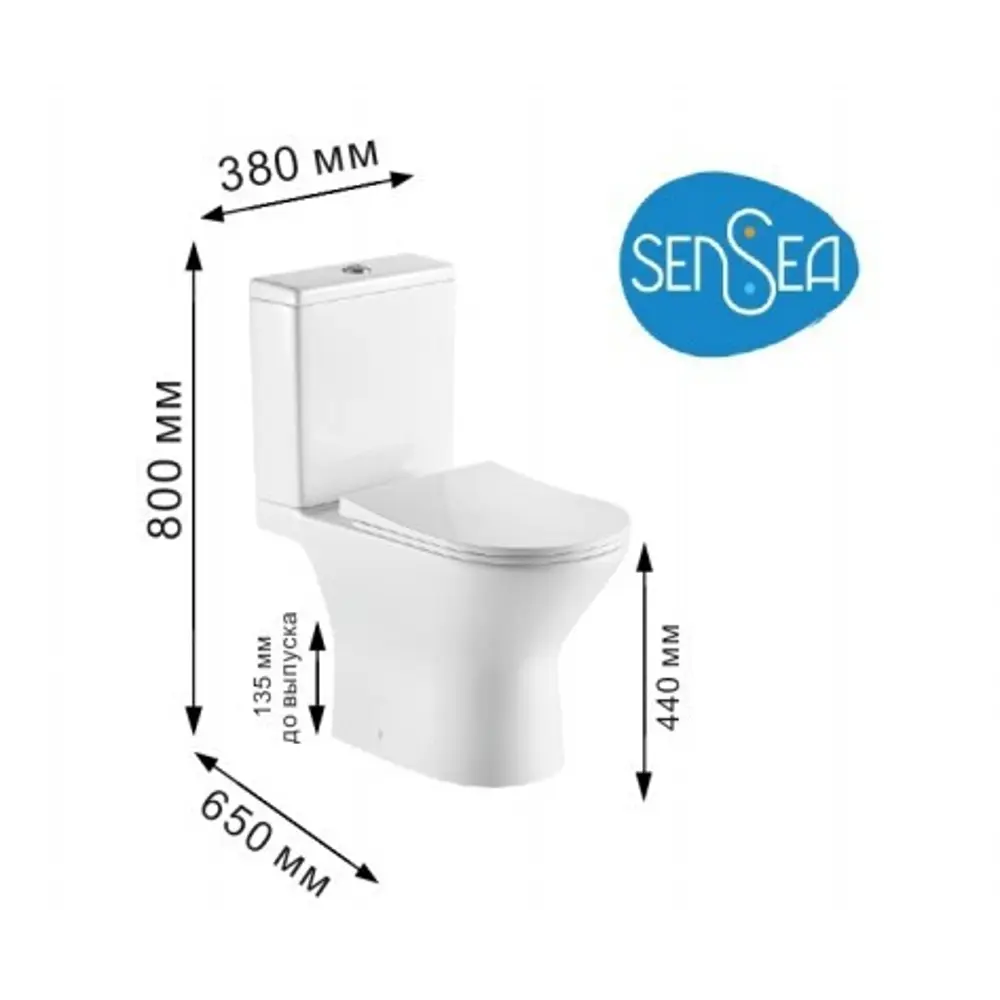 Унитаз-компакт Sensea Remix с двойным сливом и универсальным подключением 88266179 STLM-0077111 - Вид №12