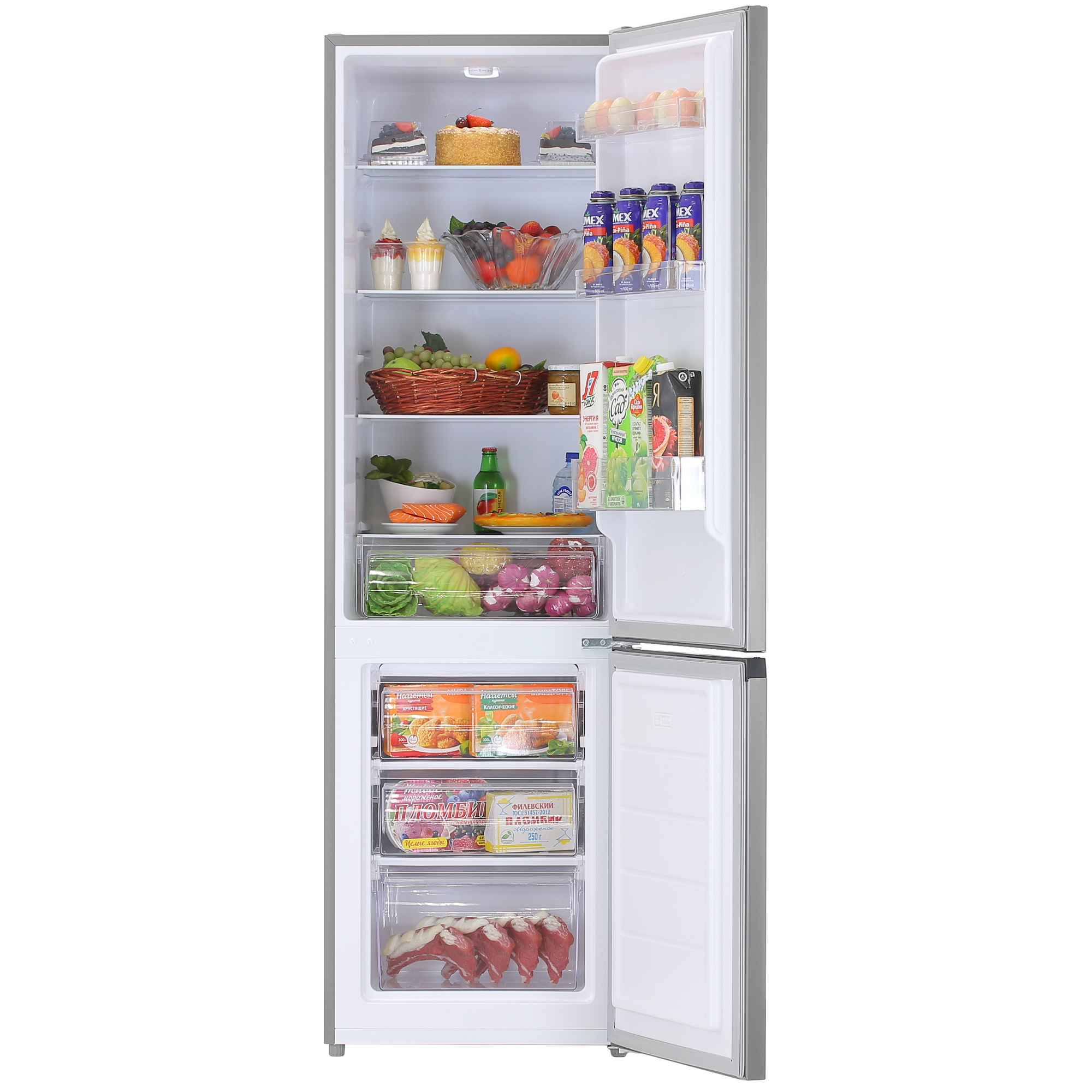 5403235 Холодильник с морозильником   DEXP B2-26AHA серебристый STDN-0037226 - Вид №5