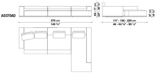 B&B Italia Диван-кресло из ткани Andy '13 sun-id-1399070 - Вид №13