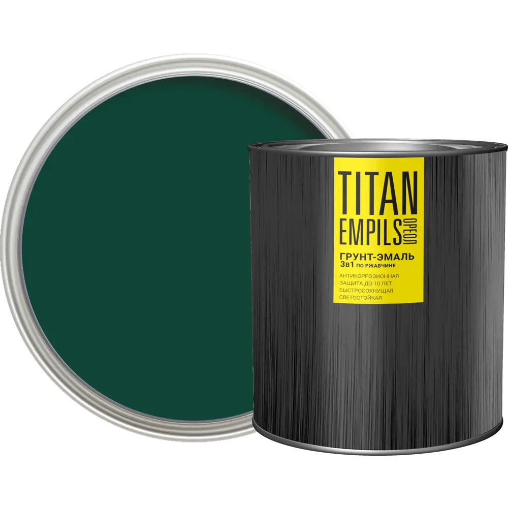Грунт-эмаль по ржавчине Ореол Titan цвет зеленый 2.7 кг 84439768 STLM-2179873 