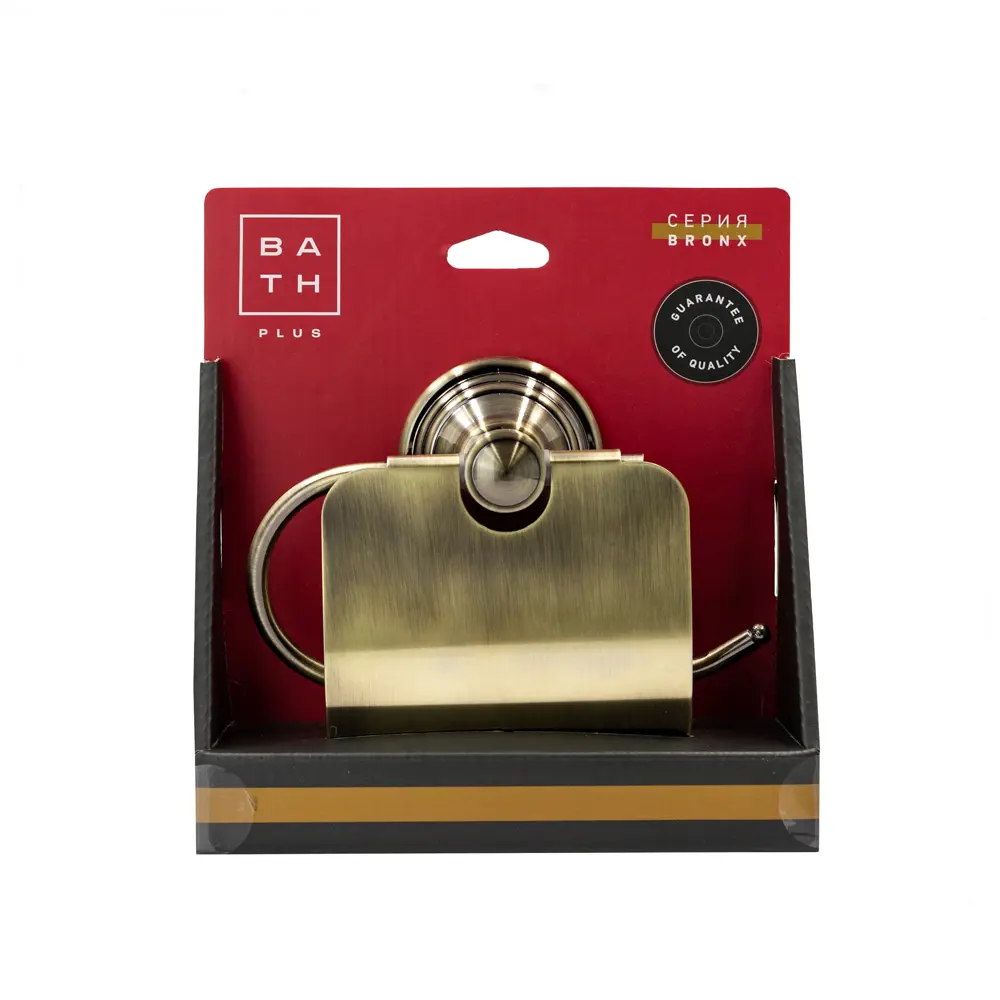 BATH PLUS Bronx Gold — держатель для туалетной бумаги с крышкой 89384527 STLM-1581542 - Вид №2