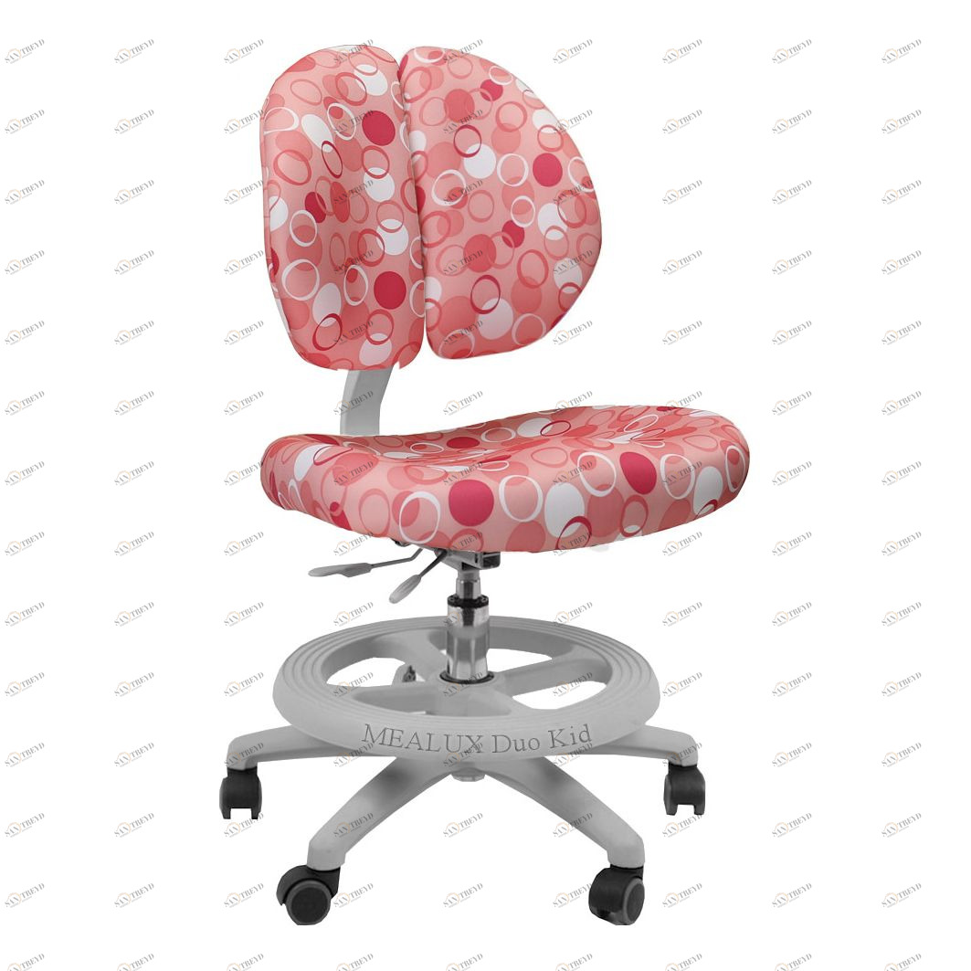 Кресло детское на колесиках розовое с кольцами Duo-Kid Small MEALUX  00-3947286 Розовый Santreyd 