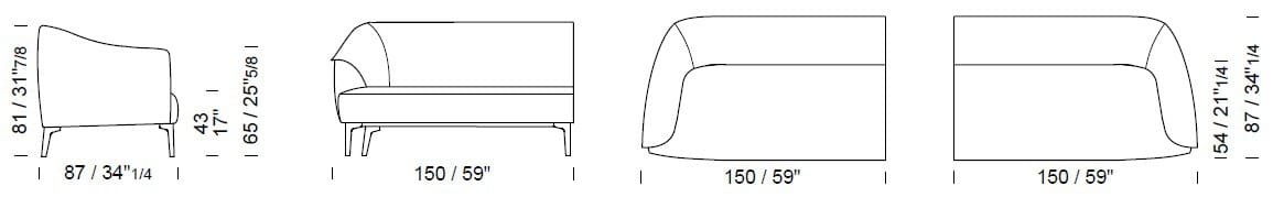 Кожаный диван Borzalino SIGMUND ARCH-00093457 - Вид №6