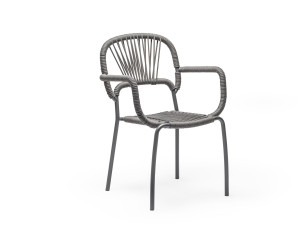 Стул из морской веревки с подлокотниками