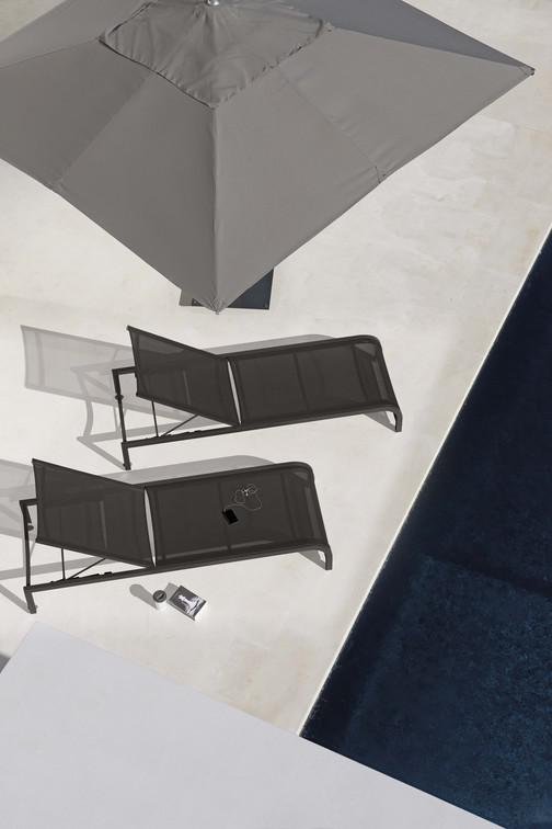 MNST190 Лежак белый f8 текстиль белый Manutti Latona - Вид №3