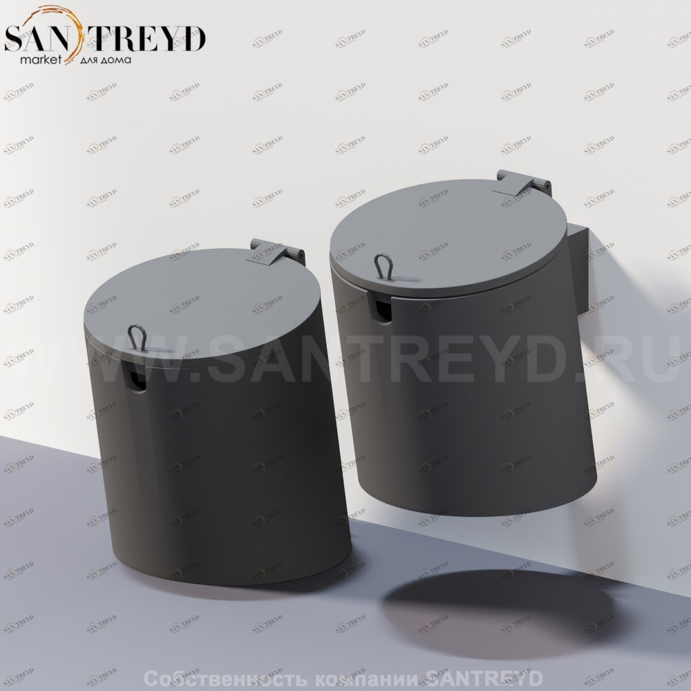 Agape MIDI BASKET Корзина для мусора серая ACOM0601G