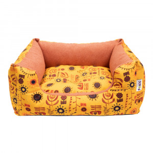 ПР0057008 Лежак для животных Ethnics 60х50х18см желтый Foxie