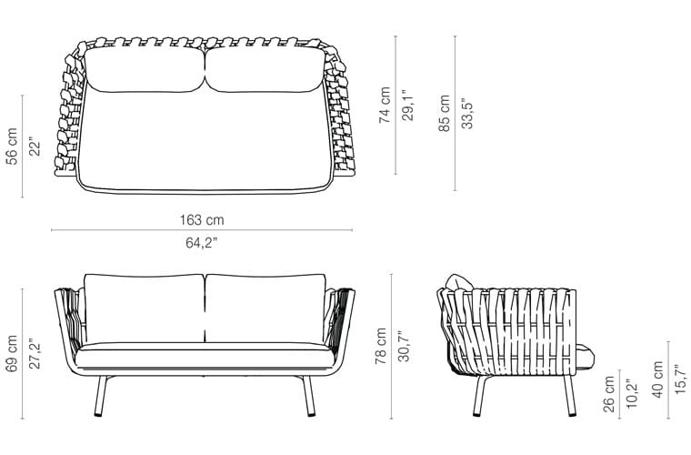 2-местный диван TRIBÙ Tosca ARCH-00024836 - Вид №3