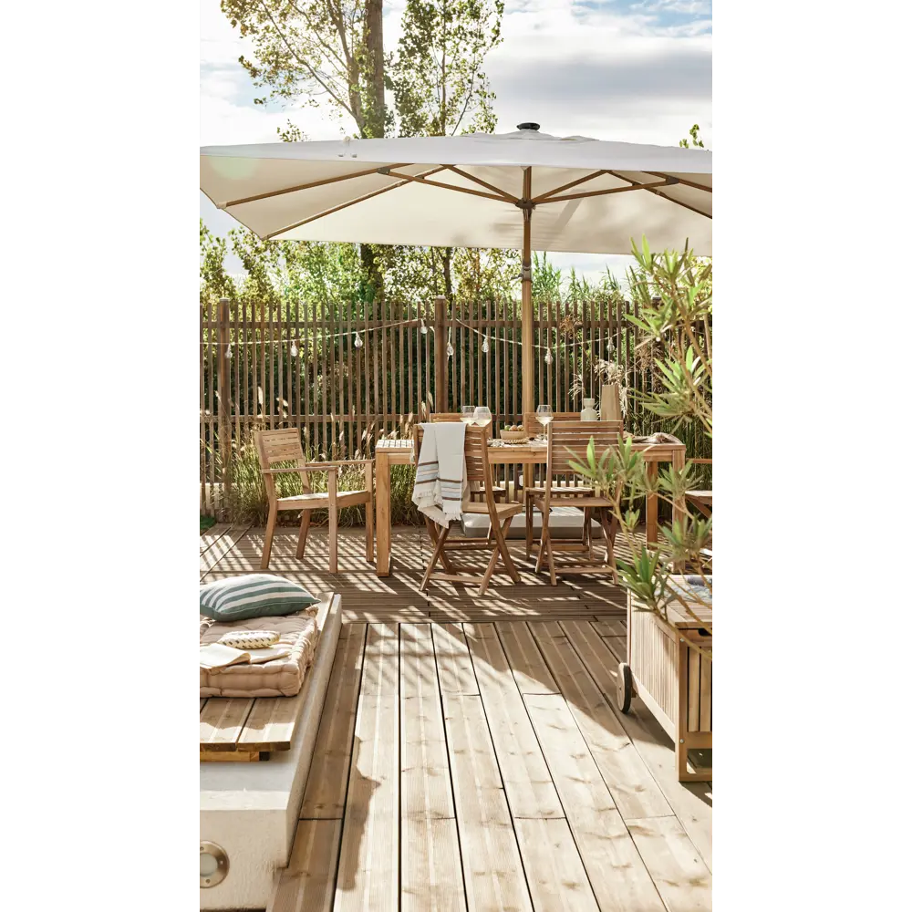 Стол садовый раздвижной Naterial Solaris 180-240x90x75 см акация светло-коричневый Товар без серии STLM-2062329 - Вид №26