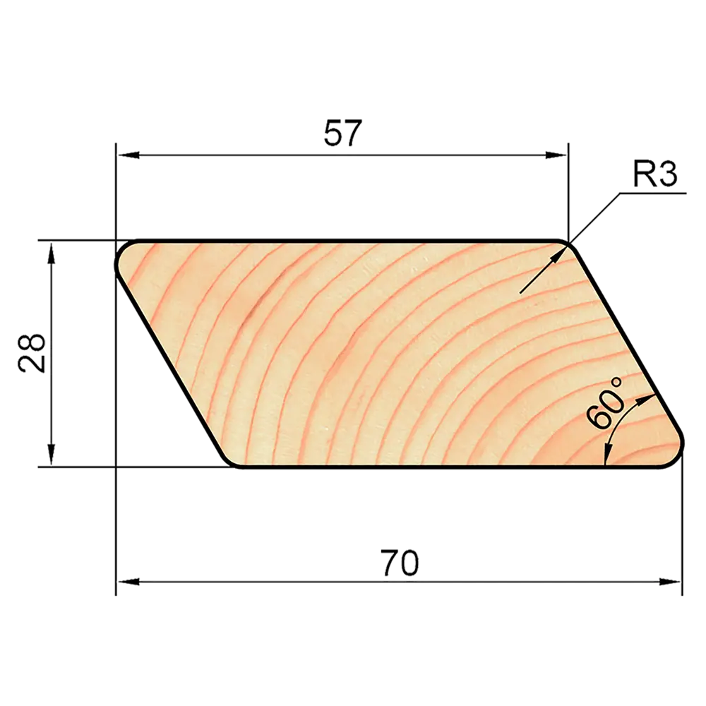 АРЕЛАН Декоративный скошенный брусок из сращенной сосны 28х70х2200 мм 82276351 STLM-0023823 - Вид №4