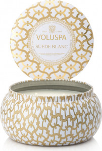 10664254 VOLUSPA Ароматическая свеча Voluspa "Белая замша", с 2 фитилями, 312гр