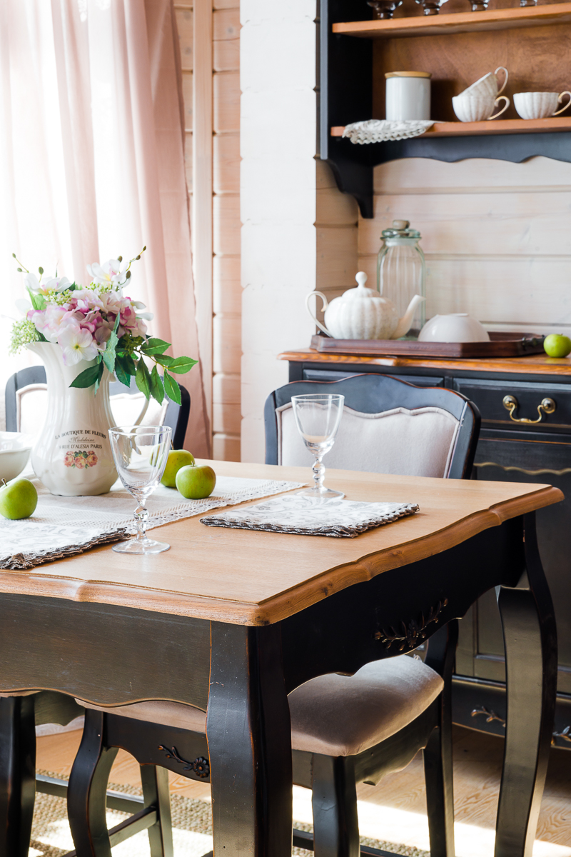 Обеденный стол прямоугольный 100 см темный шоколад ДОМАШНЯЯ ОБСТАНОВКА MOBILIER DE MAISON 017431 Коричневый;черный Santreyd  - Вид №2