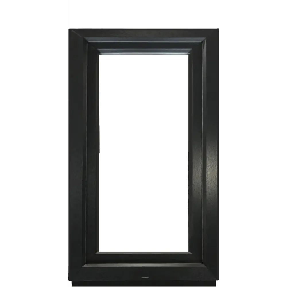 Пластиковое окно ПВХ Deceuninck одностворчатое 1200x600 мм (ВхШ) двухкамерный стеклопакет белый/антрацит STLM-2144408