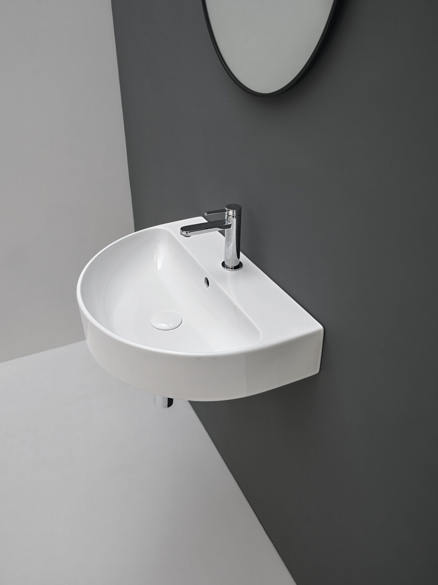 Керамическая круглая столешница с переливом Axa Prisma Sink обычная чаша ARCH-00019296 - Вид №3