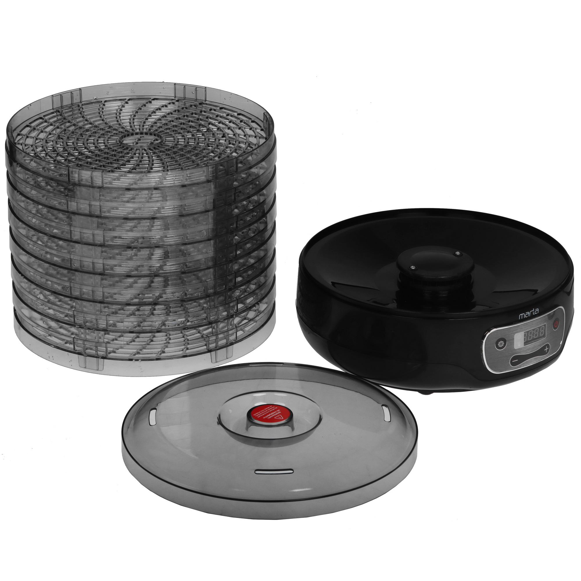9921943 Сушилка для овощей и фруктов MARTA MFD-507PS черный STDN-0110240 - Вид №4