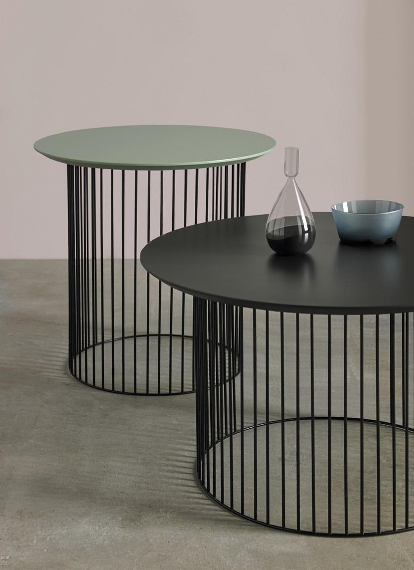 Kendo Mobiliario Круглый лакированный журнальный столик из стали и дерева sun-id-1355442 - Вид №1