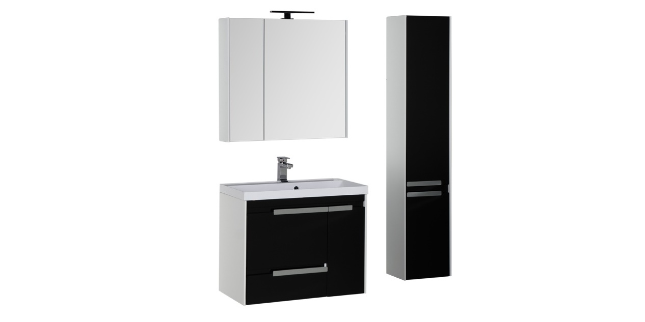 Комплект мебели Aquanet Тиволи 80 черный 00180570 - Вид №1