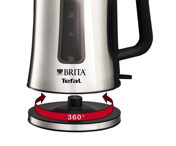 KI330DRU Чайник / нержавеющая сталь, 2400вт, скрытый нагревательный элемент, 1.5л Tefal Santreyd  - Вид №1
