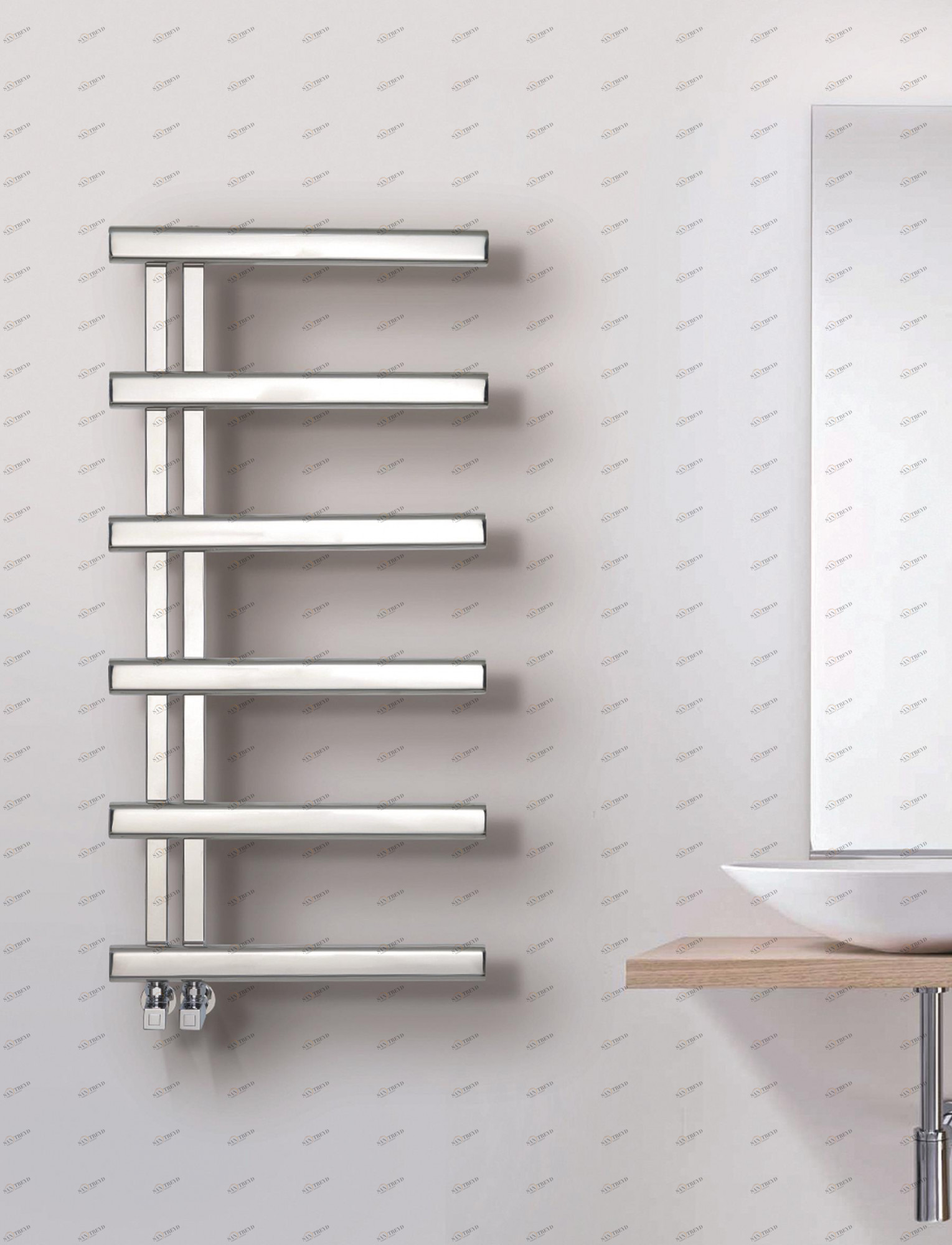 Полотенцесушитель Hammam LARISSA Stainless steel  комбинированный; электрический или водяной Сталь 