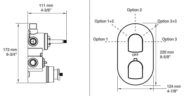 Набор термостатических встраиваемых ванн с ручным душем BARIL PRO-4300-56 ARCH-00030235 - Вид №3