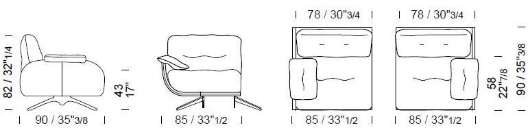 Borzalino Модульный угловой диван из ткани Ayton sun-id-1474067 - Вид №7