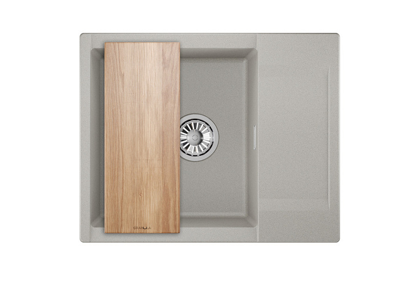 ES-6202, БАЗАЛЬТ, кухонная мойка, кварц, ESTETICA GRANULA 6202-ST216 - Вид №3