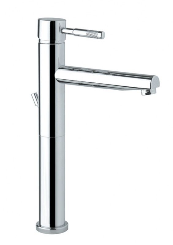 44CR5273 Santan Ravenna, высокий однорычажный смеситель для раковины с донным клапаном, цвет хром