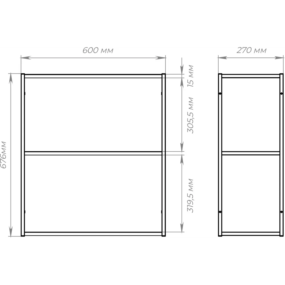 Навесной шкаф KONSENSA для кухни 60×68×27 см черный матовый 89422267 STLM-1570809 - Вид №6