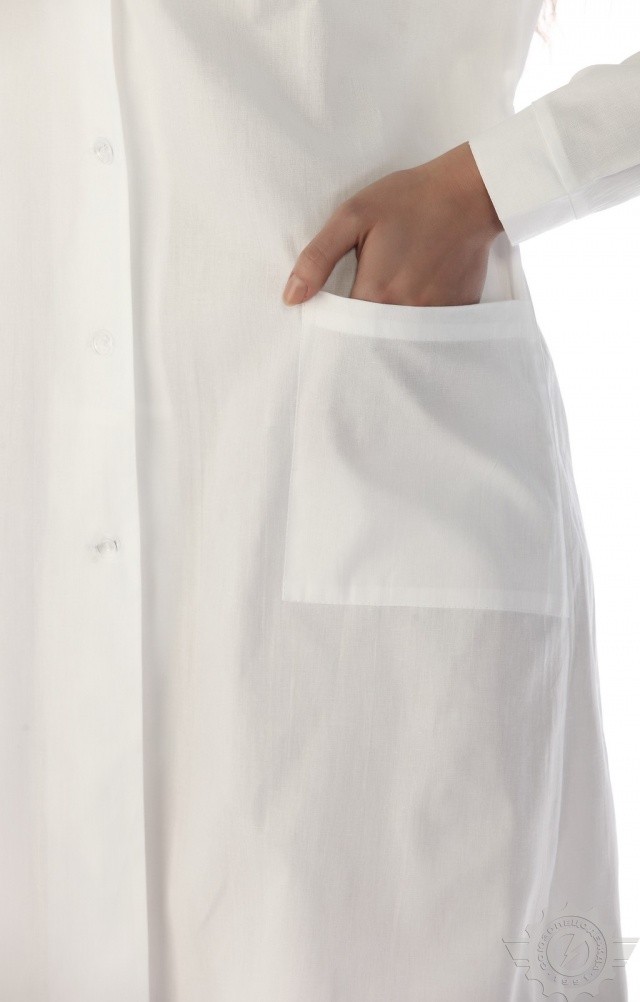 61690 Халат женский белый  Медицинская одежда  размер 44-46/170-176 Спецодежда  - Вид №2