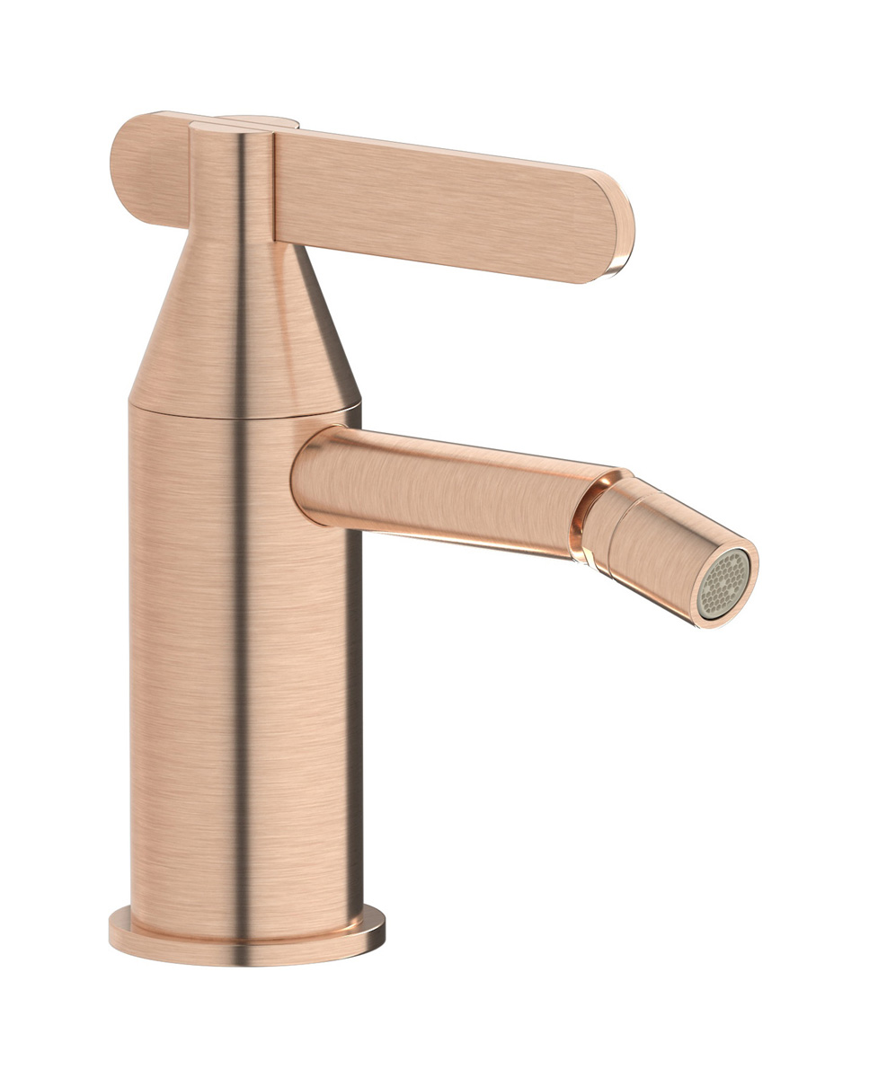 Смеситель для биде на 1 отверстие в комплекте с донным клапаном. WE ARE IB oh299cc Brushed Rose Gold Soho