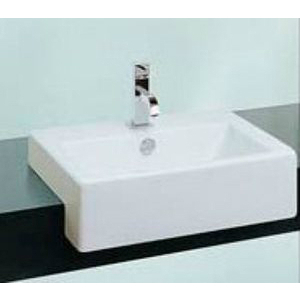 19014 Полувстраиваемая раковина консольная 50 см белая Hidra LOFT Ceramica Hidra  - Вид №2