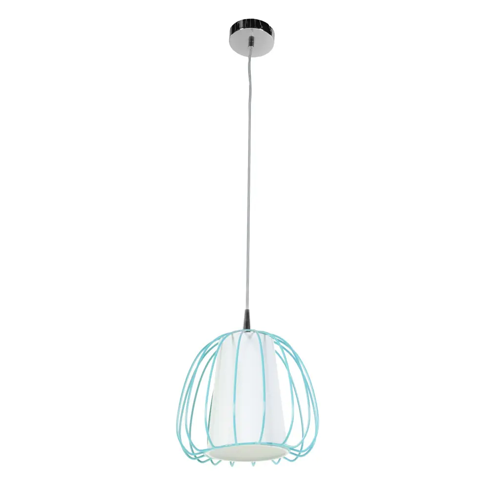 Подвес Jelly 1xE27x60 Вт, металл/ткань, цвет голубой 17862678 STLM-2032108 Santreyd 