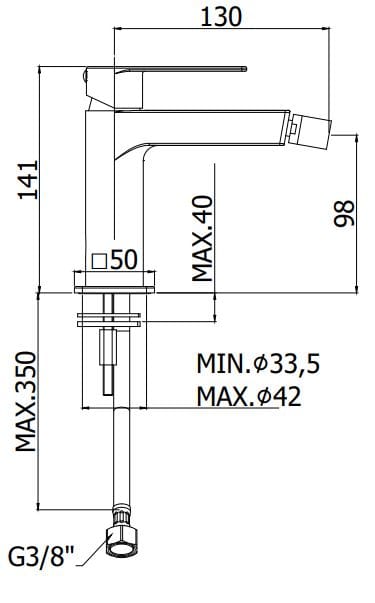 Смеситель для биде без слива RUBINETTERIA PAFFONI Tango ARCH-00149190 - Вид №2