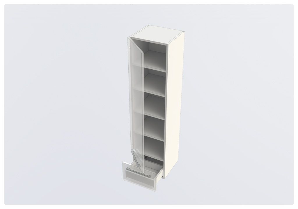 Шкаф-пенал для ванной Aquanet Нота 40 белый 00165407 - Вид №4