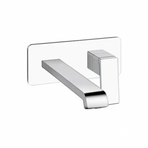 CRIQS258 Смеситель для раковины LARGE, настенный, внешние части для CRICS200 (правая сторона) - CRICS201 (левая сторона) со сливом 1 "1/4 Up & Down и металлической пластиной Cristina Rubinetterie