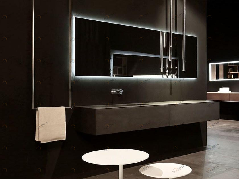 RIFRA Тумба под умывальник из черного бетона и керамического камня K.kube sun-id-1432549