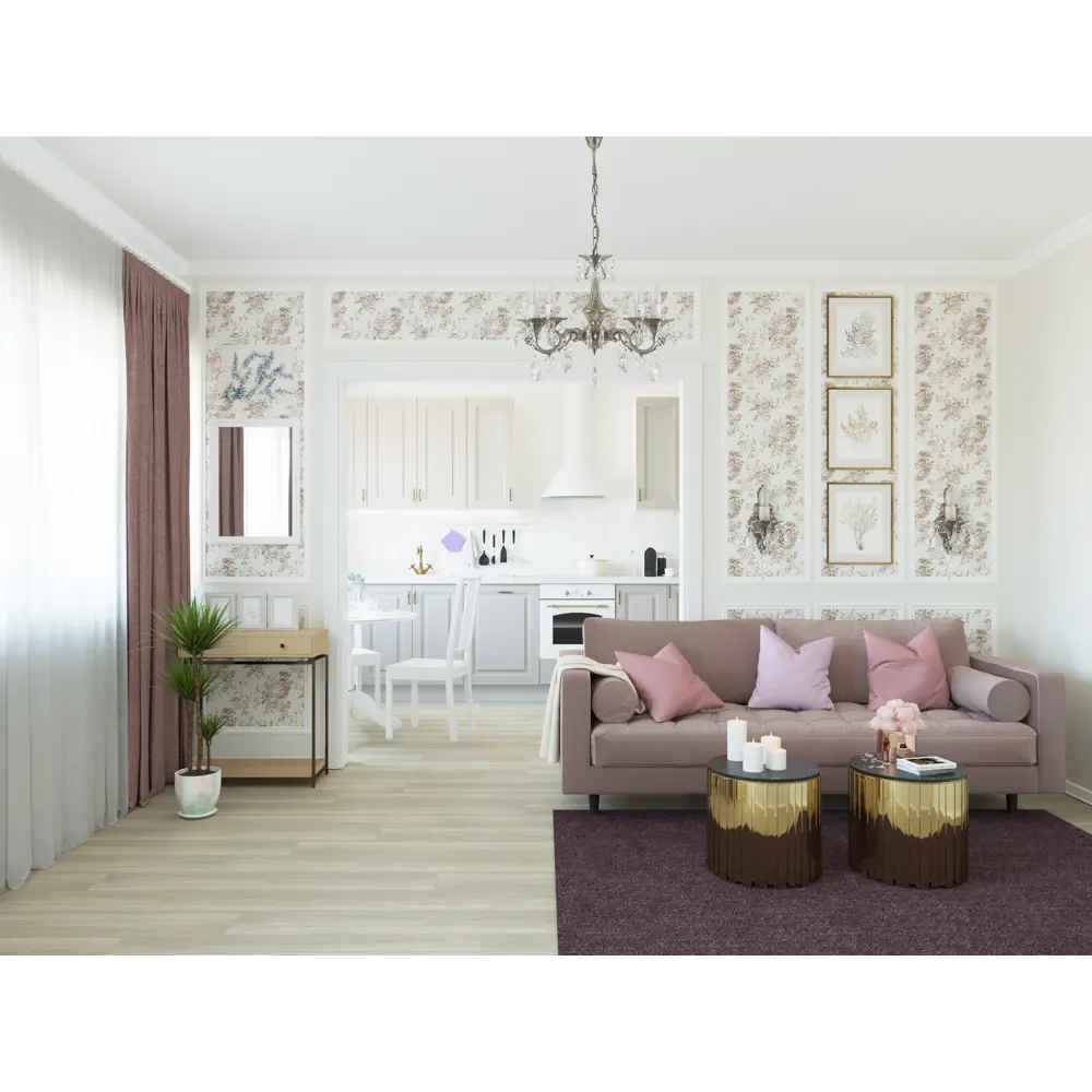 Обои флизелиновые Euro Decor Франсуаза белые 1.06 м 7024-00 82377759 STLM-2169502 - Вид №4