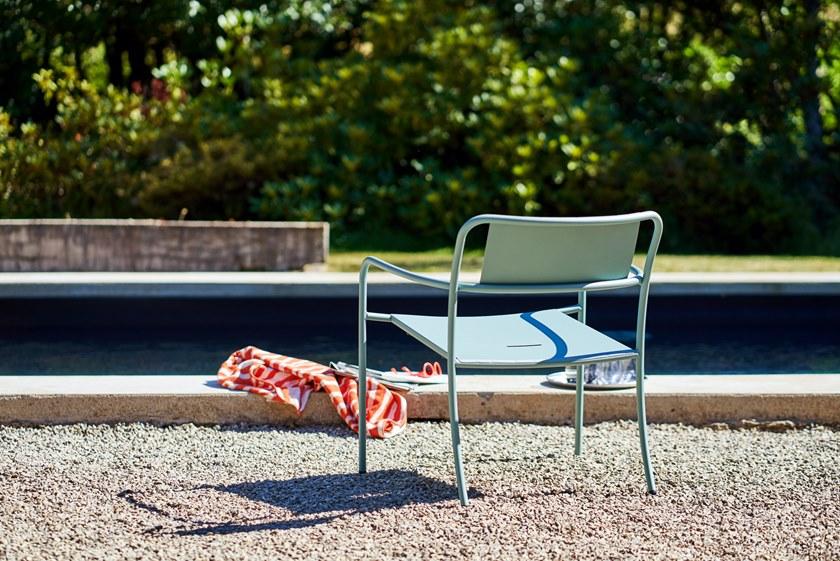 Tolix Штабелируемое садовое кресло из нержавеющей стали с подлокотниками Patio 07395 - Вид №5