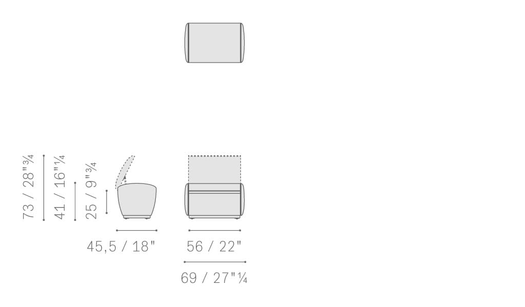 Подставка для ног с кожаной подкладкой Poltrona Frau коллекция-диваны и кресла ARCH-00068097 - Вид №6