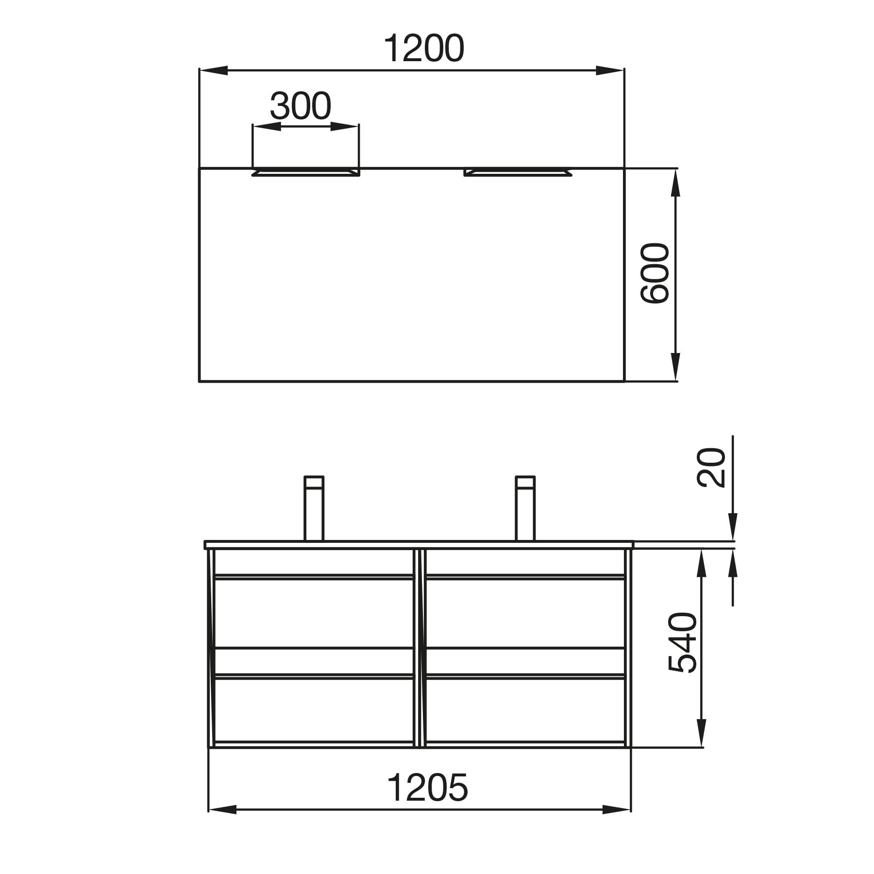 84956 SALGAR Комплект мебели для ванной ATTILA 1200 OSTIPPO OAK + Раковина + Зеркало + Свет Робл Остиппо - Вид №1