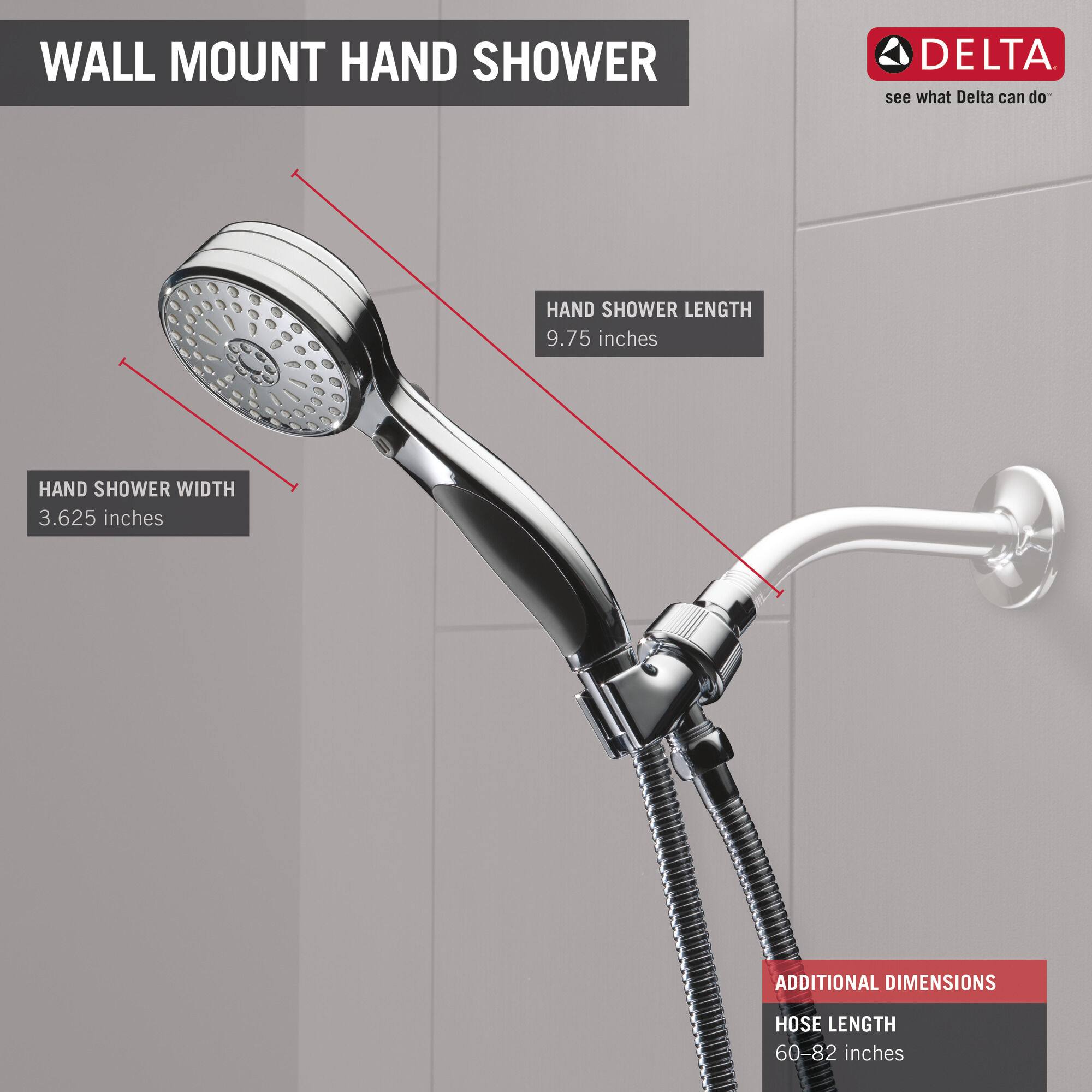 54424-RB-PK ActivTouch® Ручной душ с креплением для душа с 9 настройками Delta Faucet Universal Showering Венецианская бронза  - Вид №2